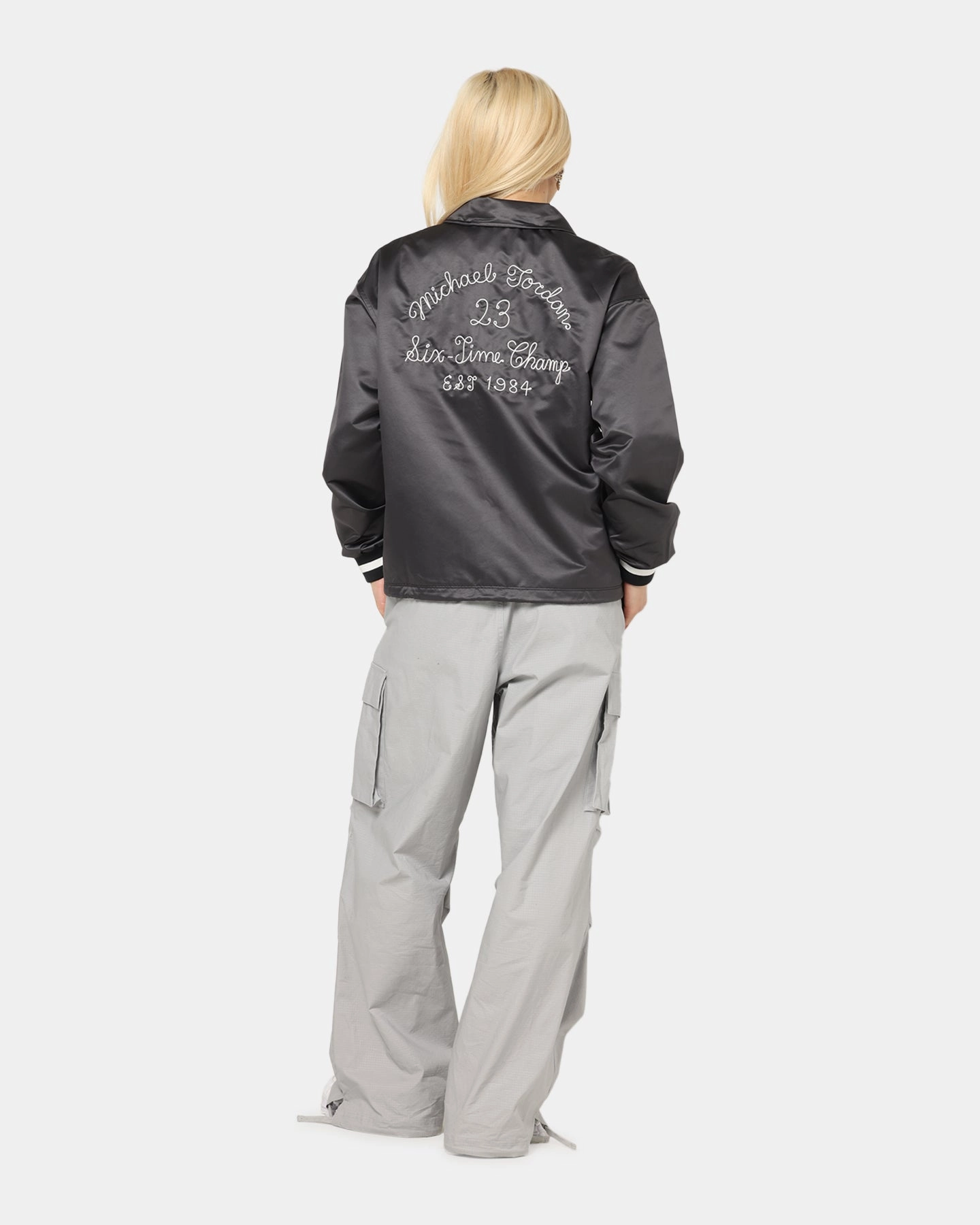 NonRestrictive Armholes Jordan Women's Coaches Jacket Black/Sail