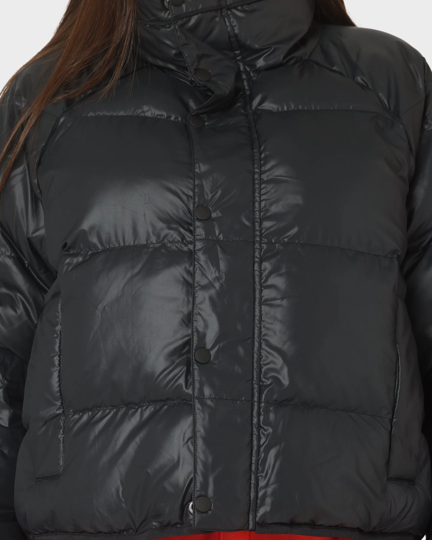 Jordan Women's Flight Puffer Jacket Black Stylish-design Laser Cut Vents