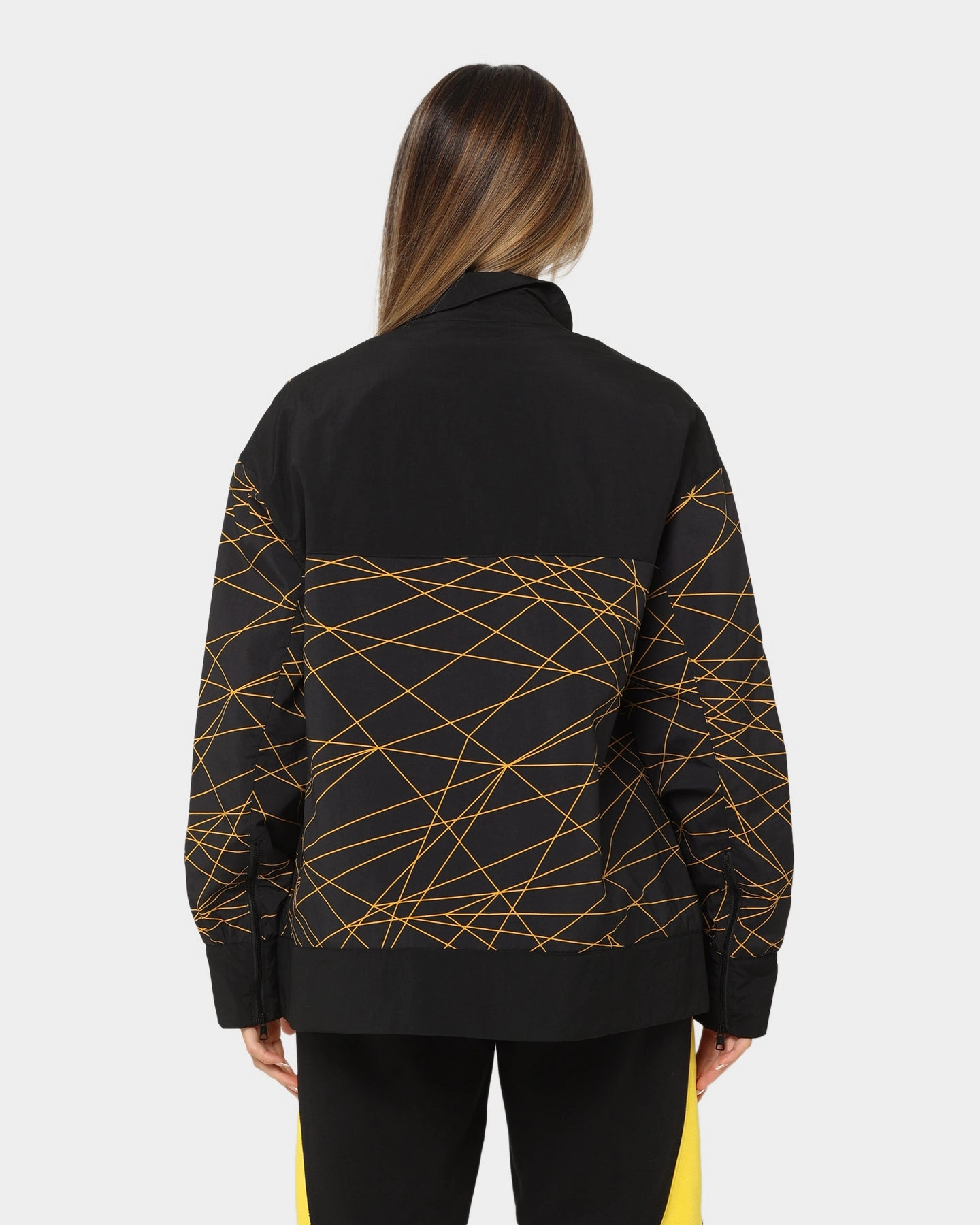 Jordan Women's Jordan X Paris Saint-Germain Anthem Jacket Black/Tour Yellow Teflon Coated Fabric