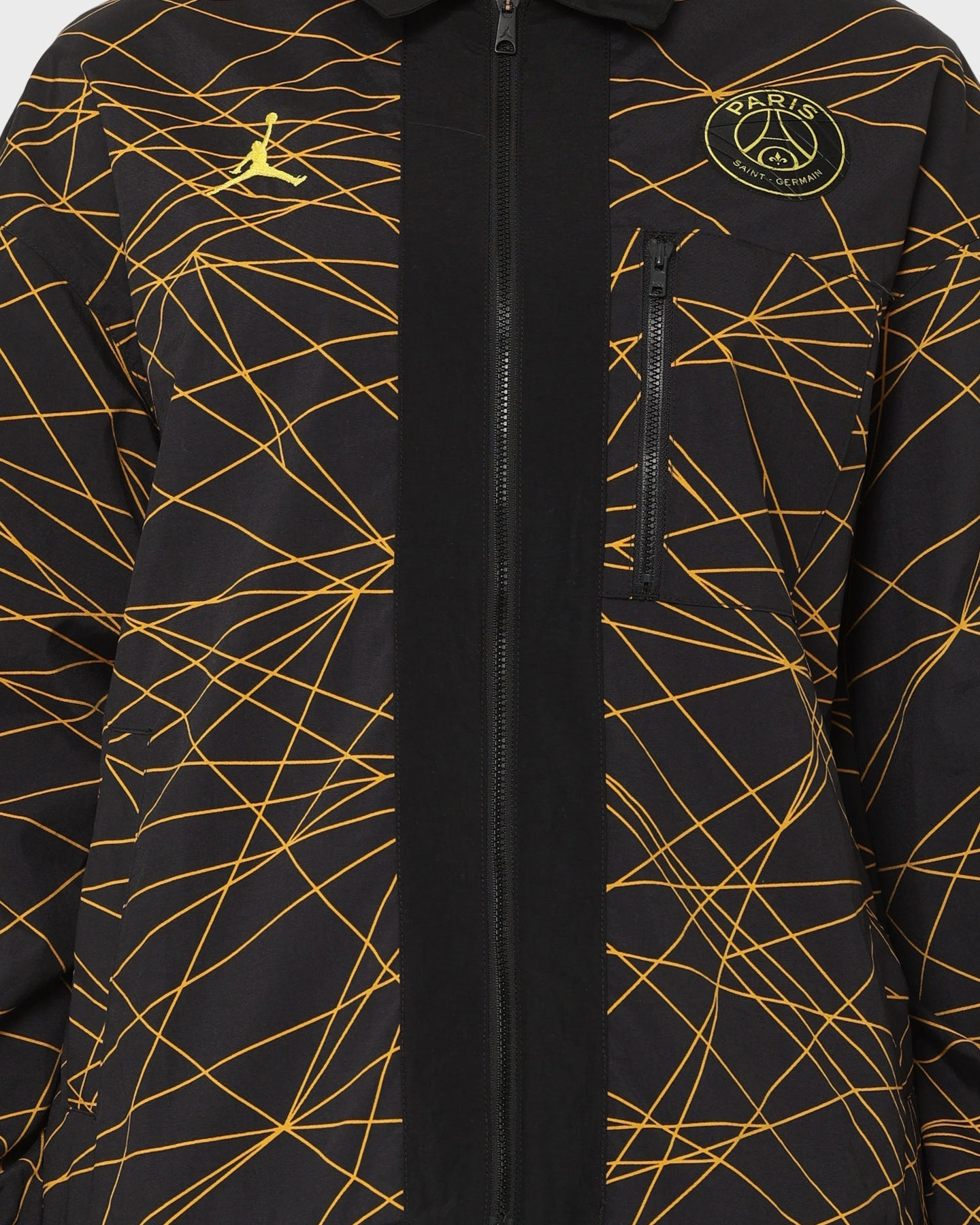 Indoor Use Jordan Women's Jordan X Paris Saint-Germain Anthem Jacket Black/Tour Yellow