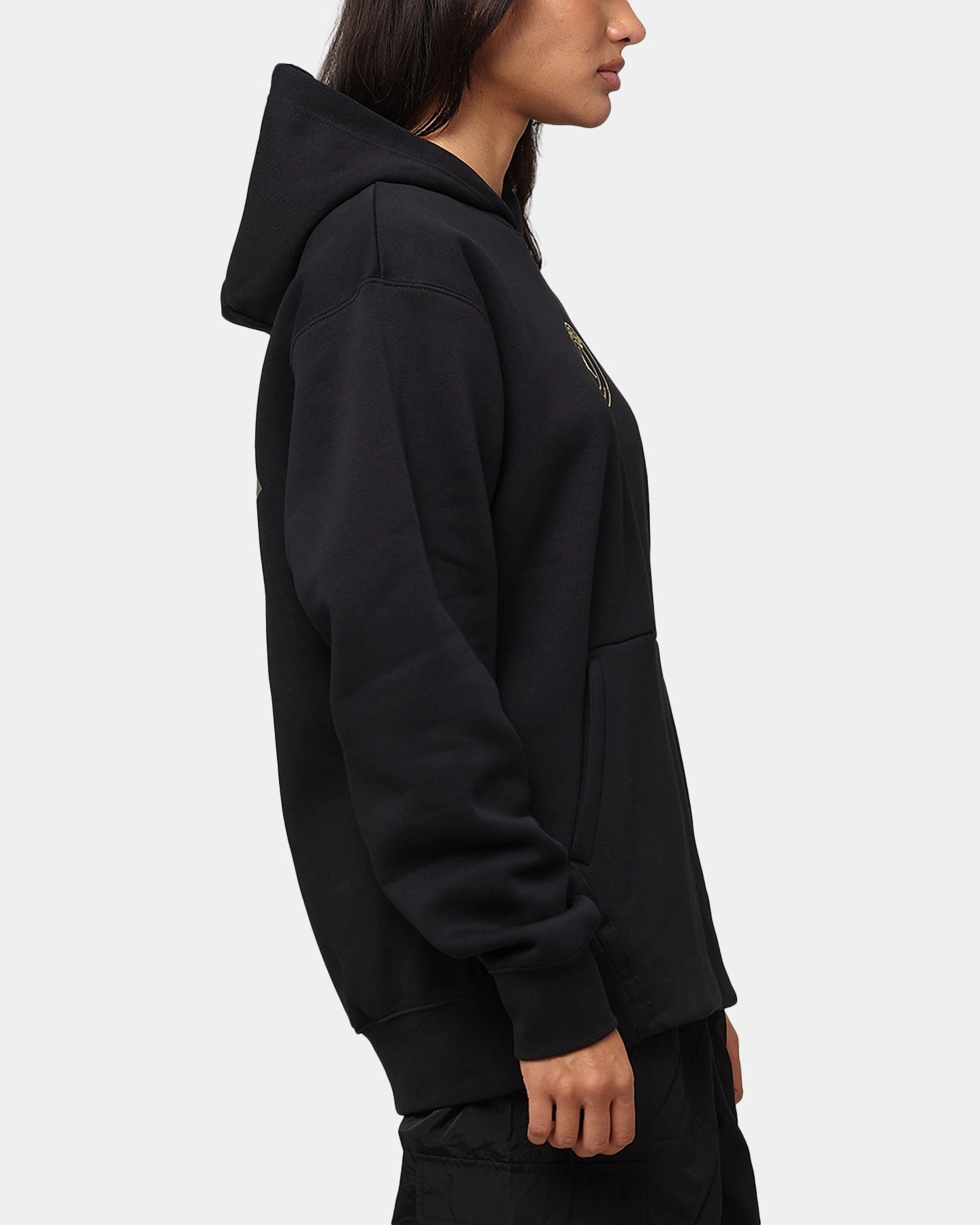 Jordan X Paris Saint-Germain Fleece Pullover Hoodie Black/Cargo Khaki Winter Essentials multi-color