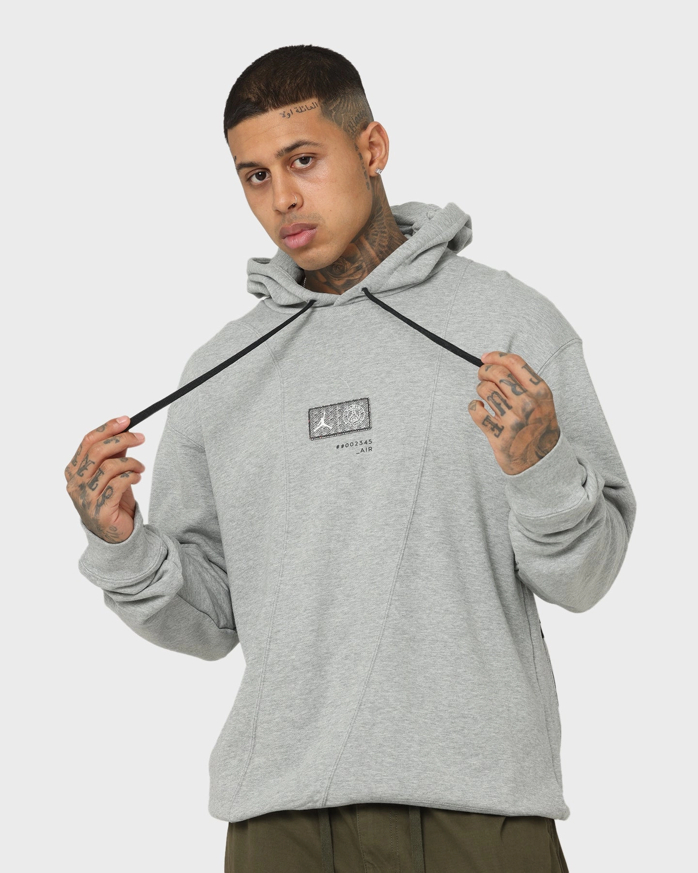 Purple Heavy Duty Zipper Jordan X Paris Saint-Germain Fleece Pullover Hoodie Dark Grey Heather
