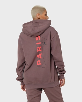 Jordan X Paris Saint-Germain Fleece Pullover Hoodie Plum Eclipse Shelf