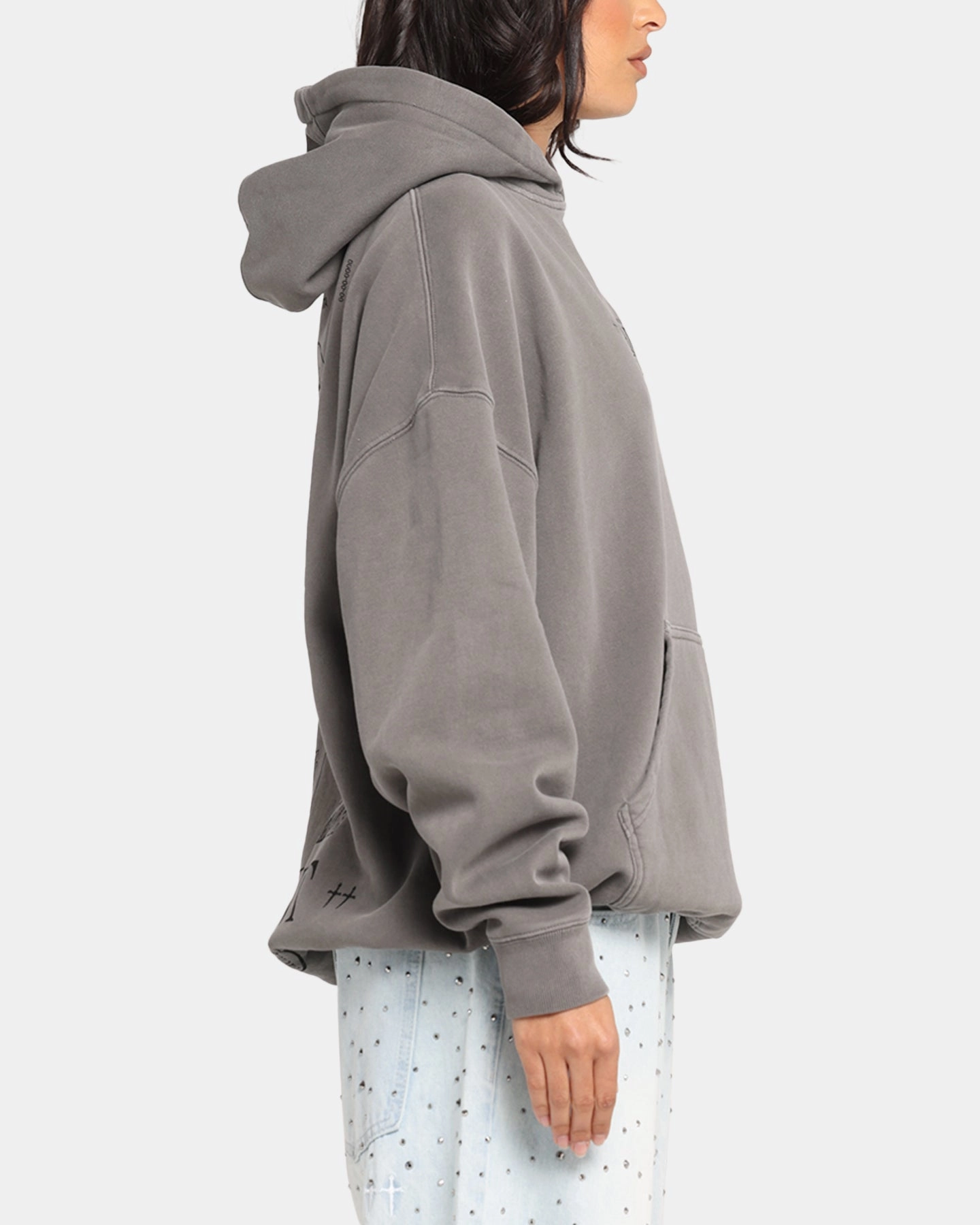 Thermoregulating Insulation Elderly Saint Morta Lost Souls Boxy Hoodie Washed Charcoal