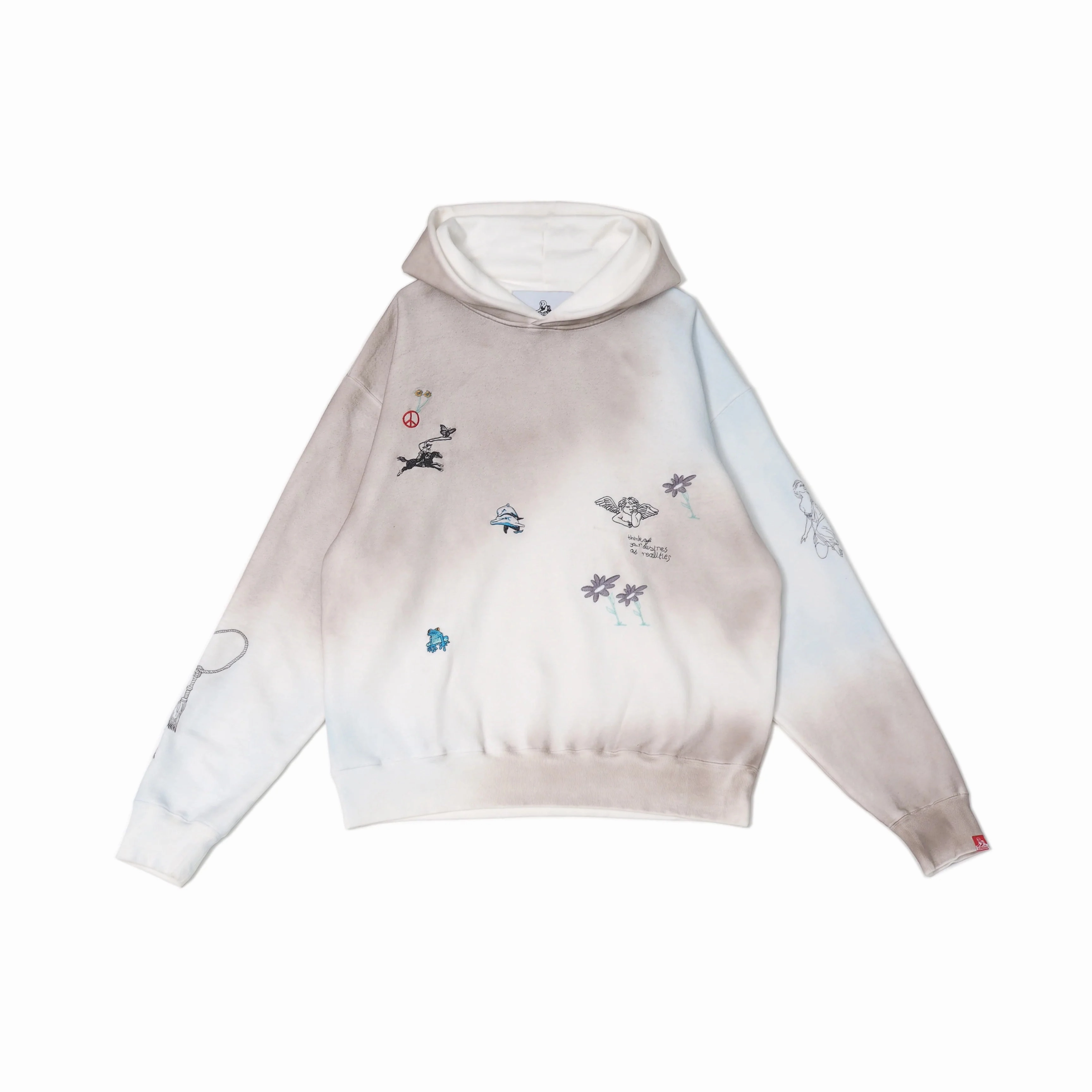 Anti Odor Technology Elasticated Cuffs Jungle JUNGLES Desire Hoodie 'Spray Dyed'