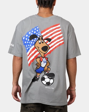 Comfortable And Trendy Fifa FIFA 1994 Mascot T-Shirt Washed Grey