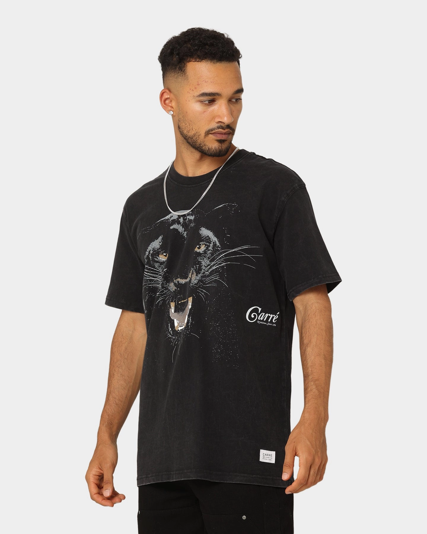 Sustainable Textile FlexibleCollarOptions Carr?? Panther T-Shirt Vintage Black