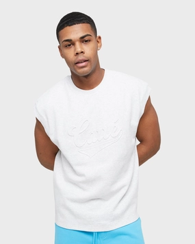 Adjustable Hem Holiday Wear Carre Forme Muscle T-Shirt Light Grey