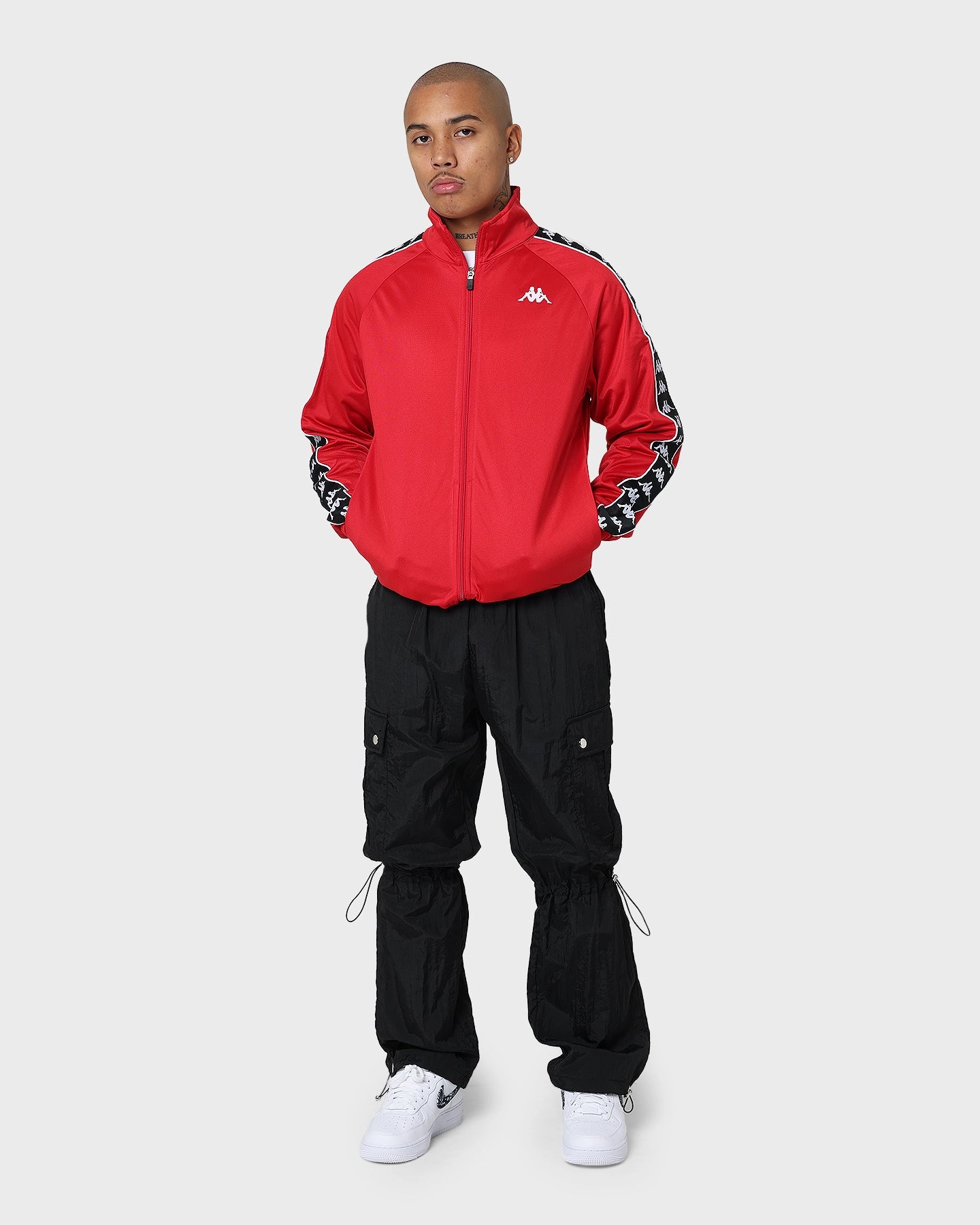 Non Bulky Silhouette Pin Kappa 222 Banda Anniston Slim Jacket Red/Black