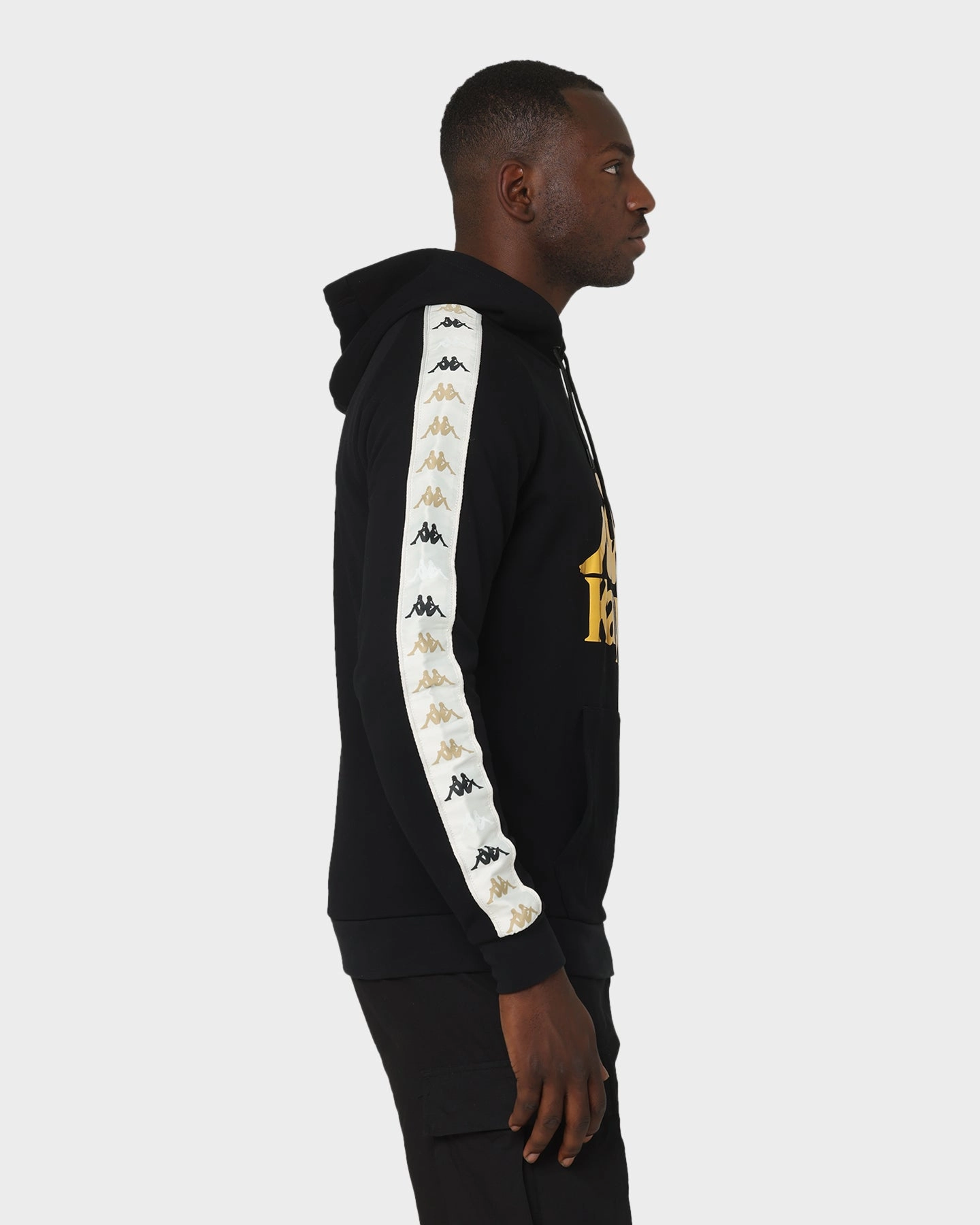Kappa 222 Banda Hurtadof Hoodie Black/Grey Vapo Quick Adjust Straps Example