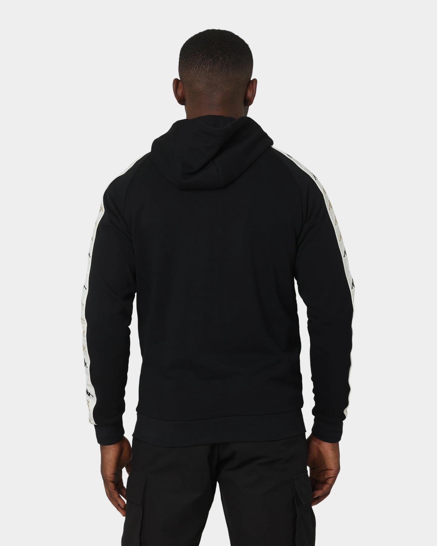 Mix - and - Match Kappa 222 Banda Hurtadof Hoodie Black/Grey Vapo