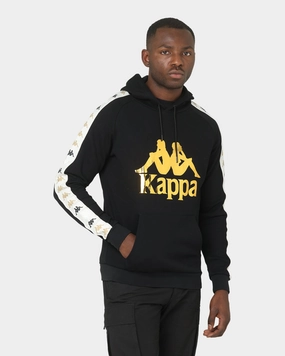 Kappa 222 Banda Hurtadof Hoodie Black/Grey Vapo Sporty Design All Weather Versatility