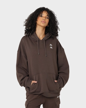 KAPPA Authentic Diran Hoodie Brown Coffee/Grey Nail-polish