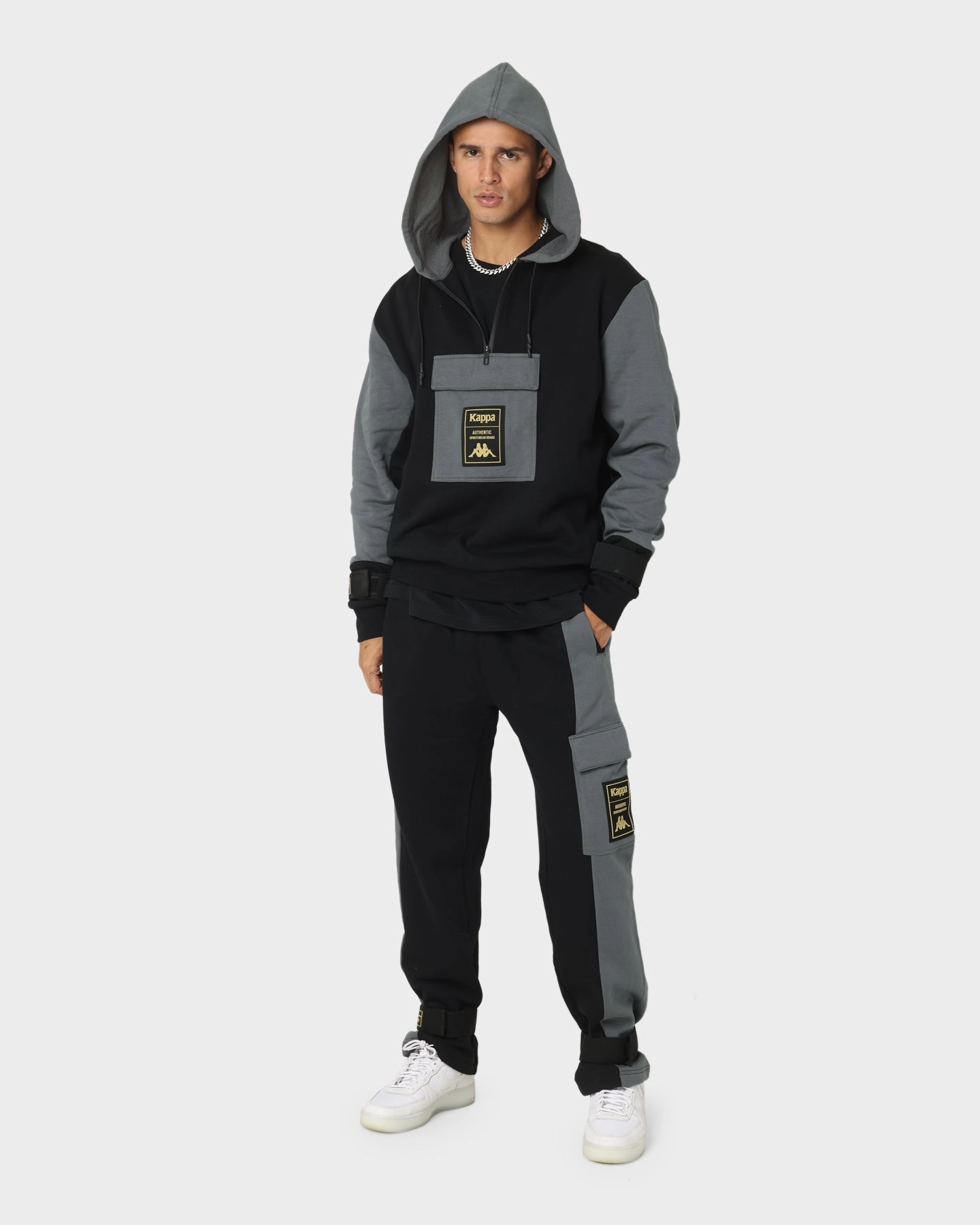 Kappa Authentic Frax Hoodie Black/Gold Adore Magnetism