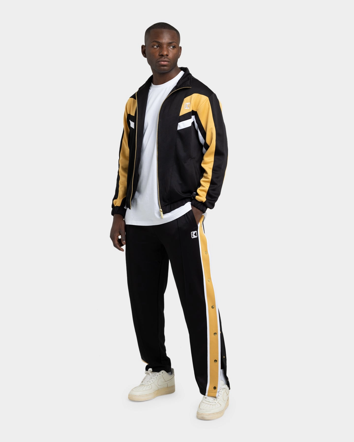 Round-neck Non Bulky Silhouette Karl Kani OG Block Track Jacket Black