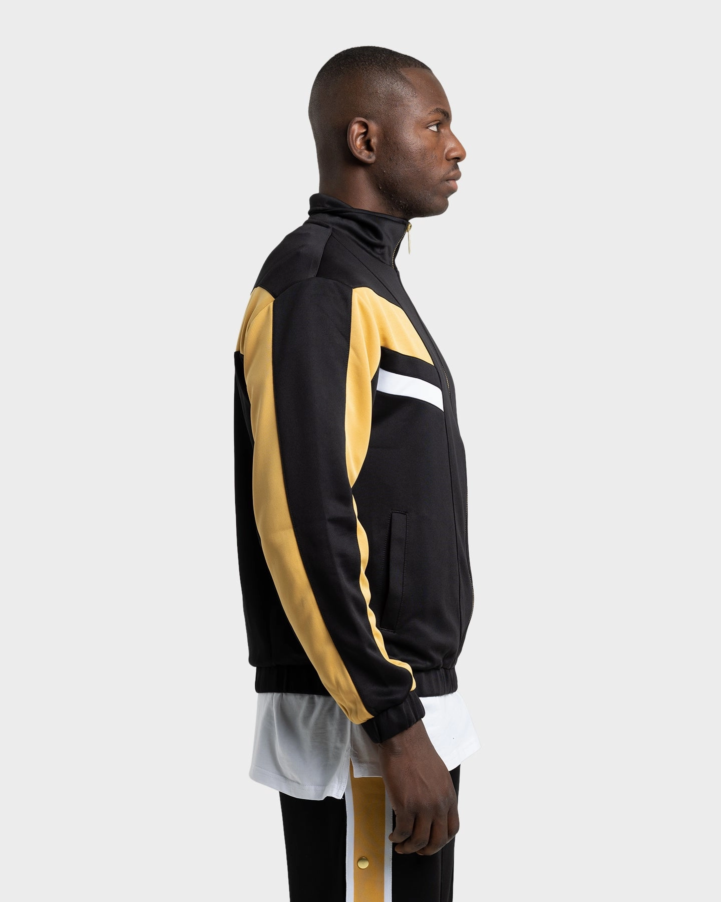 Karl Kani OG Block Track Jacket Black Ergonomic Shoulder Panels Stretchable Fabric