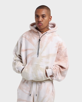 Hiking Ready Karl Kani Signature KKJ Tie Dye Oversized Hoodie Light Sand