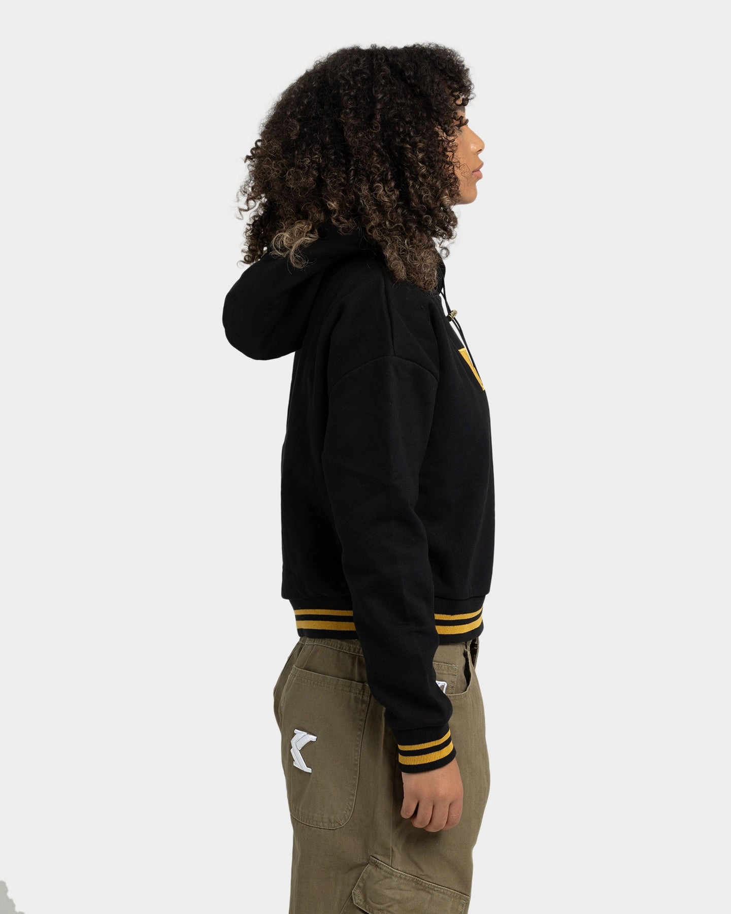 Ergonomic Tailoring Karl Kani Women's Small Signature Box Hoodie Black