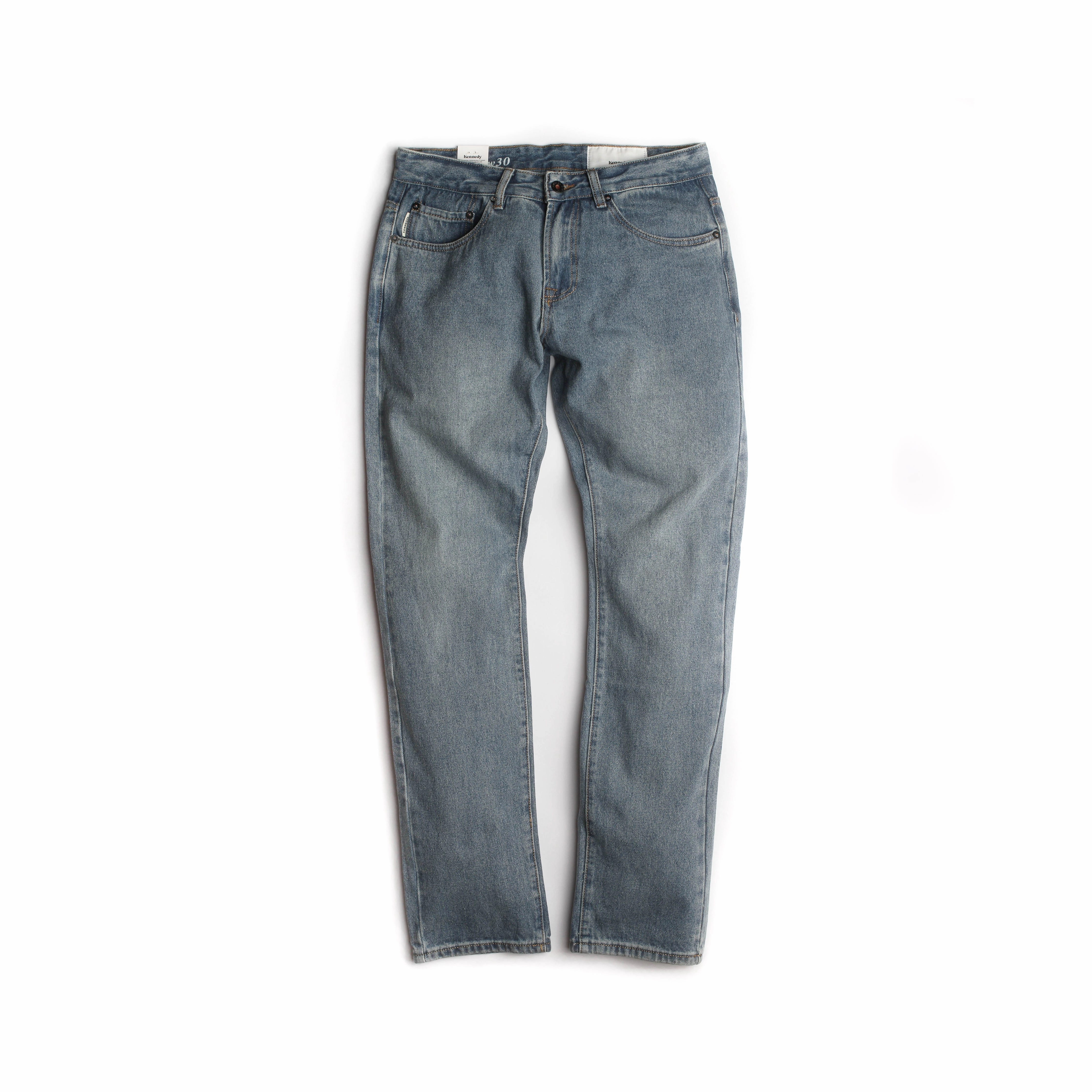 Timeless Comfort Kennedy Denim Co 1903 Classic Washed Denim 'Stone Indigo'