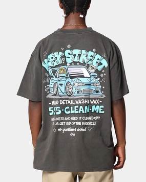 Key Street Car Wash T-Shirt Black Wash Reversible Design Concept Chic Vibe
