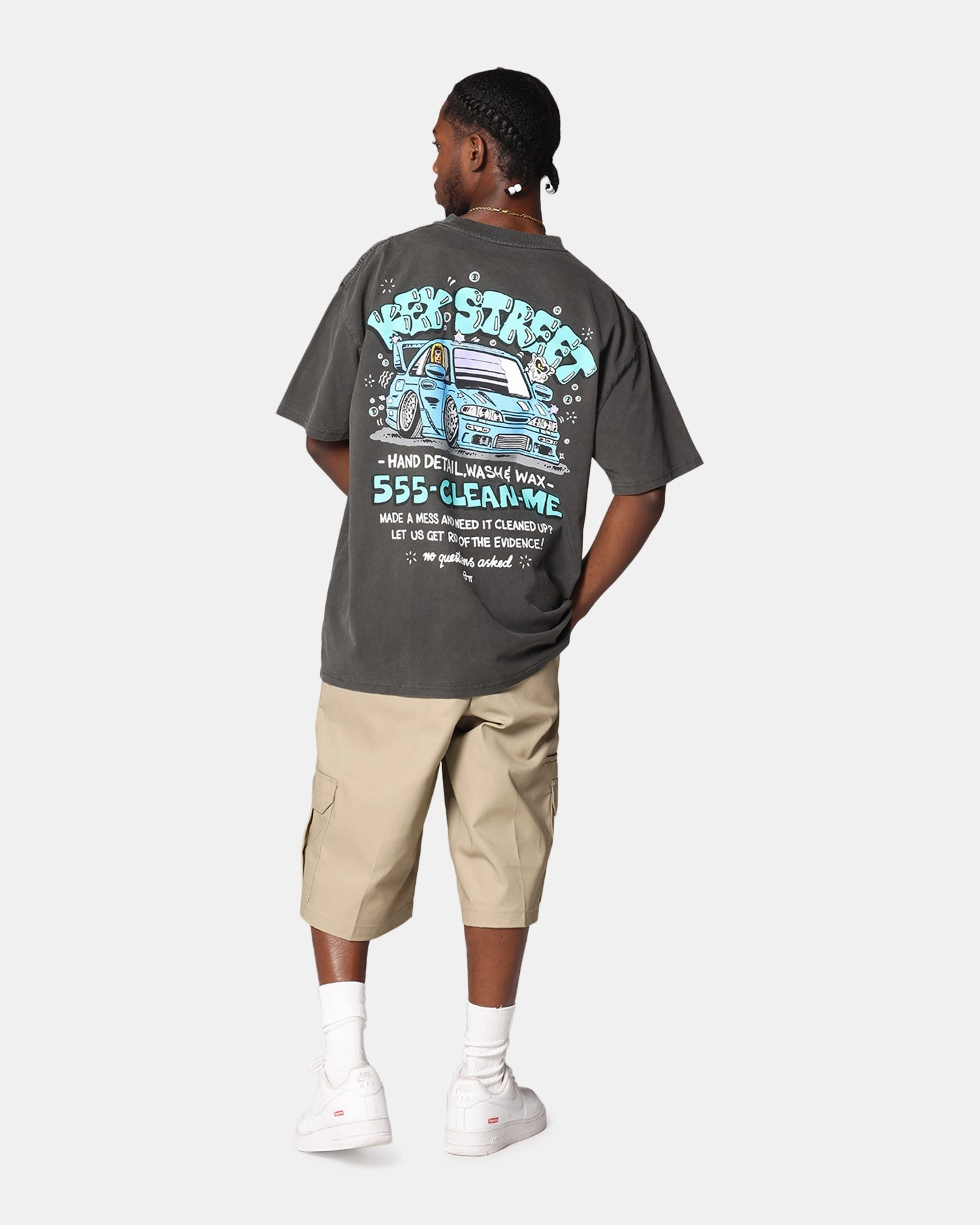 Comfortable All Day Wear Chic Style Trend Key Street Car Wash T-Shirt Black Wash