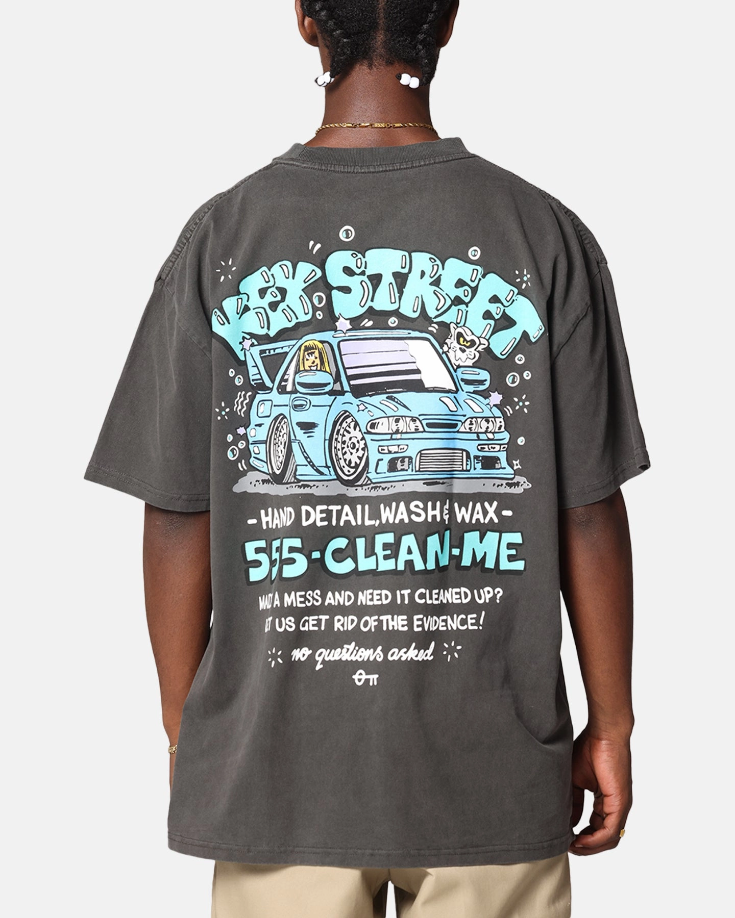 Key Street Car Wash T-Shirt Black Wash Reversible Design Concept Chic Vibe