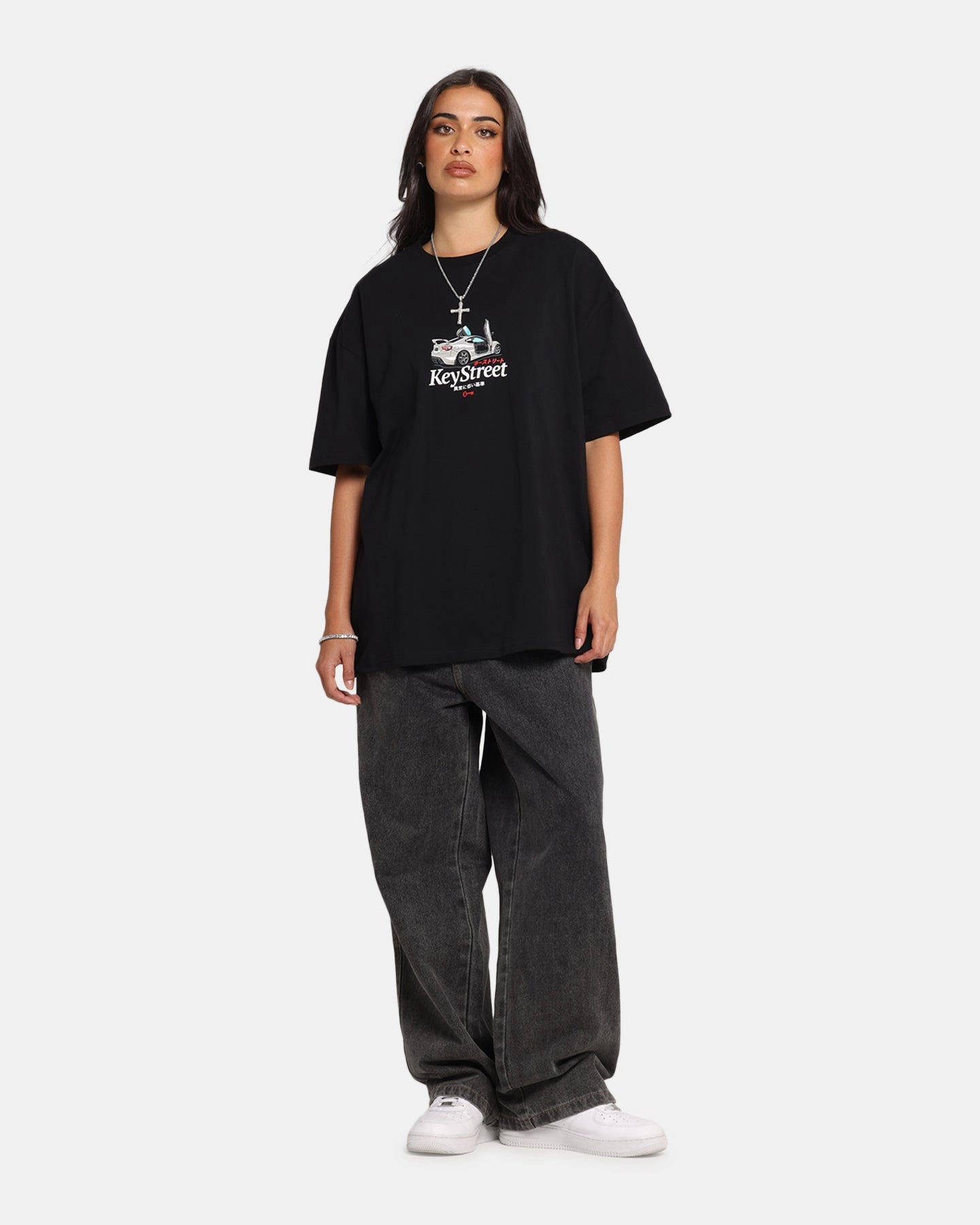 Reinforced Hemline Modern Style Key Street Control And Chaos T-Shirt Black
