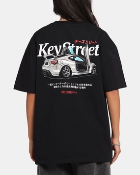Key Street Control And Chaos T-Shirt Black Easy Comfort stain resistant coating