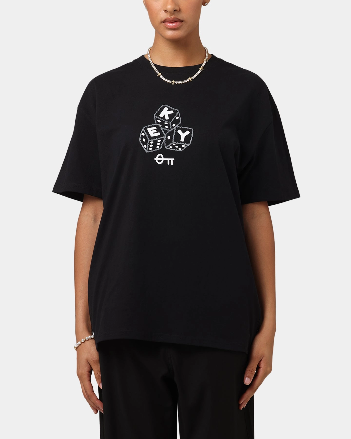 Key Street Dice Vintage T-Shirt Black Fashion Layer