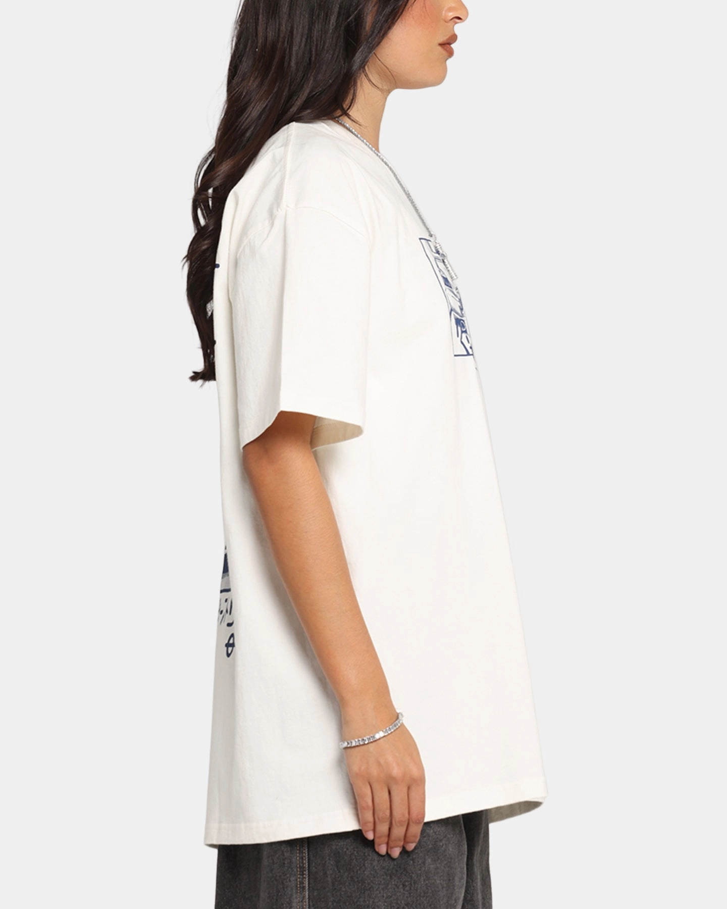 casual and comfortable Key Street Halftone T-Shirt Off White