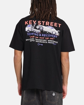 Key Street Kei Tow Truck T-Shirt Black Soft Breathable
