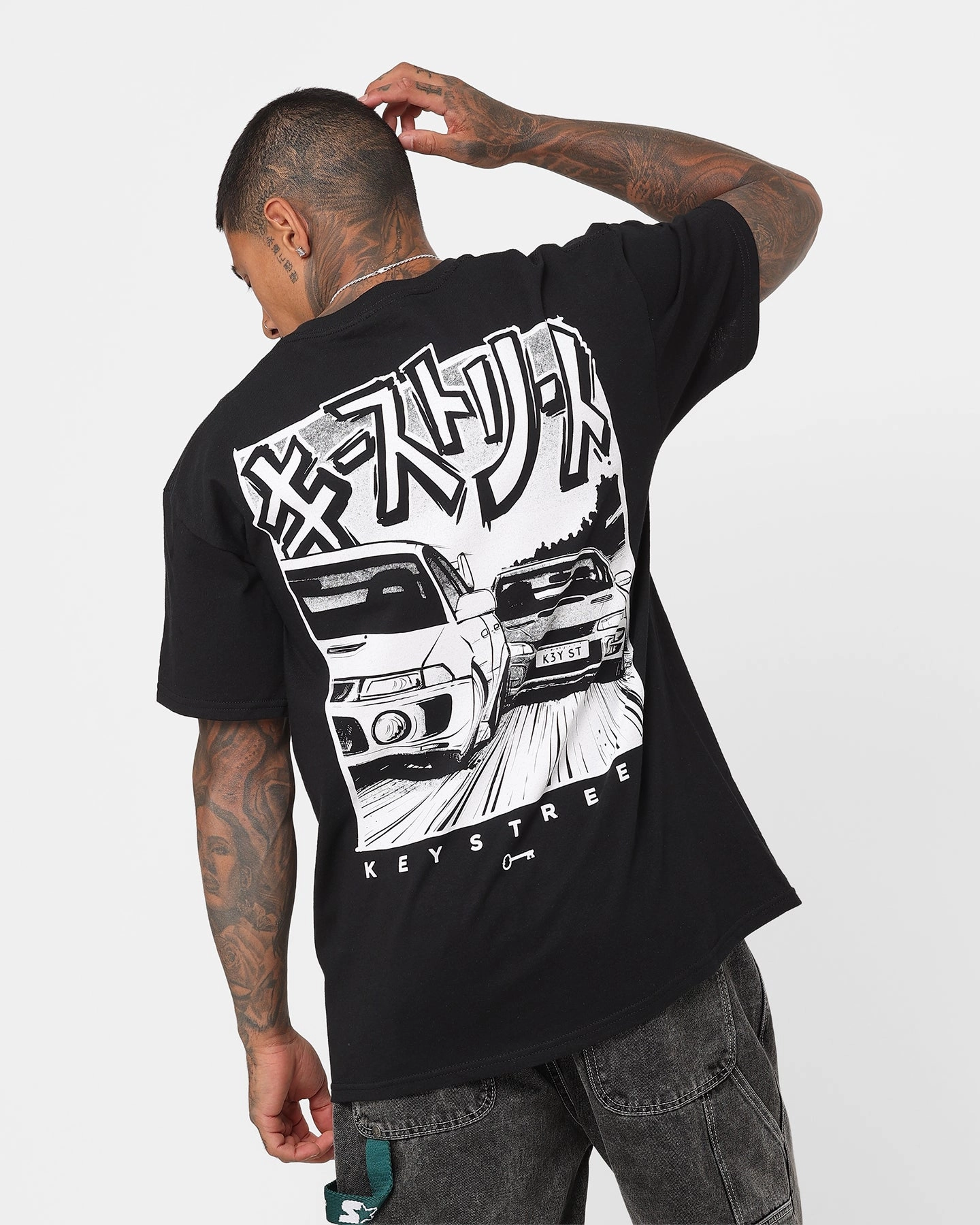 Recycled Polyester Key Street Versus T-Shirt Black
