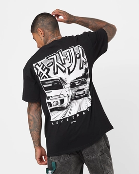 Recycled Polyester Key Street Versus T-Shirt Black