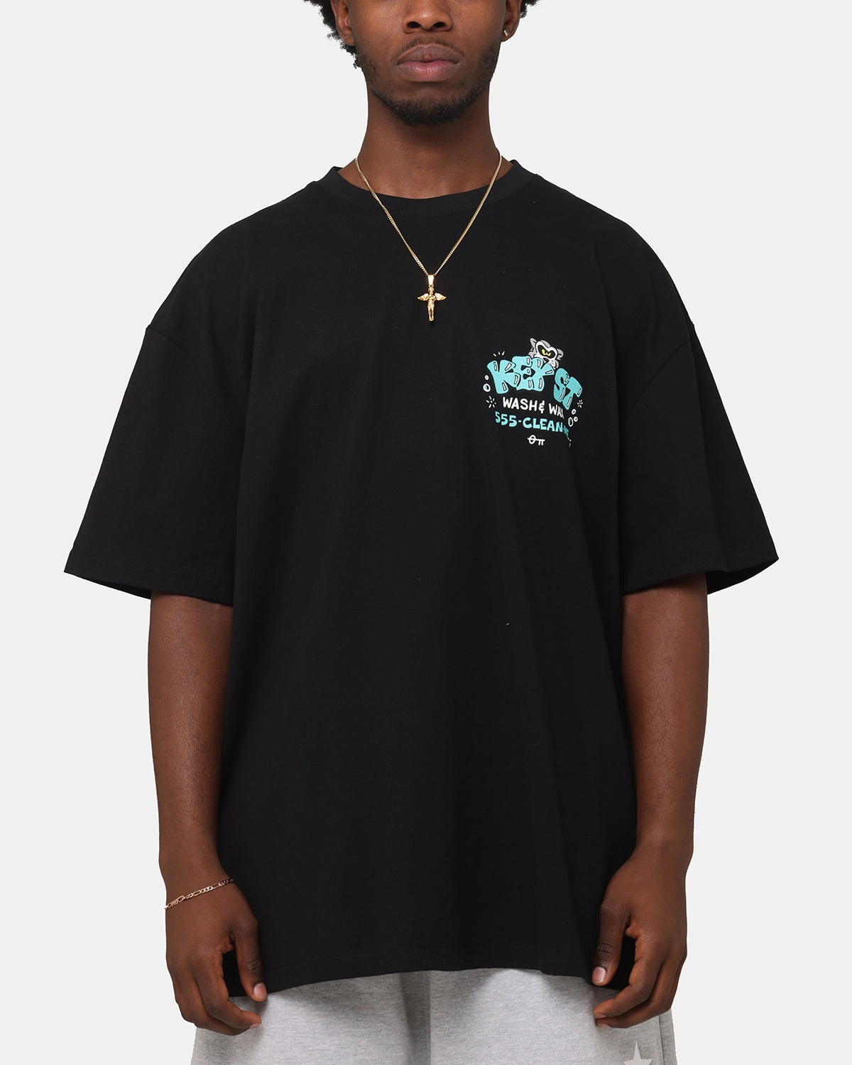 Anti Pilling Finish Comfortable fit Key Street X FRKO Car Wash T-Shirt Black