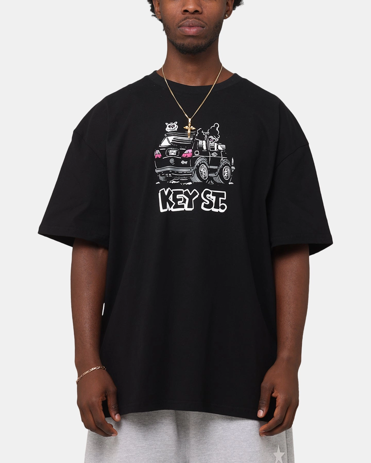 Ethically Sourced Material Cool Design Key Street X FRKO Hot Box T-Shirt Black