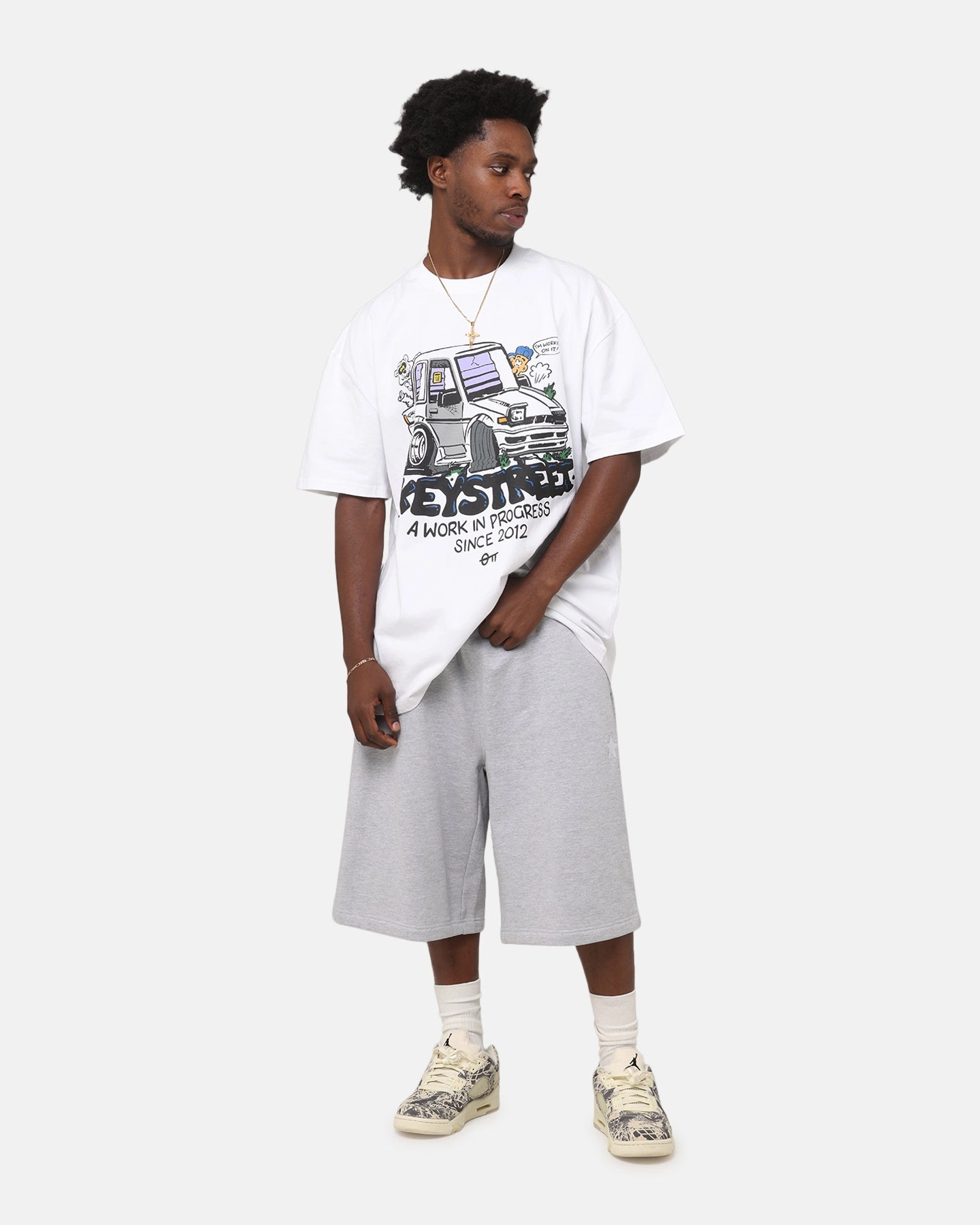 Key Street X FRKO Wip T-Shirt White Modern Layering