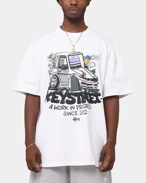 Round neck simplicity Relaxed Wearable Key Street X FRKO Wip T-Shirt White