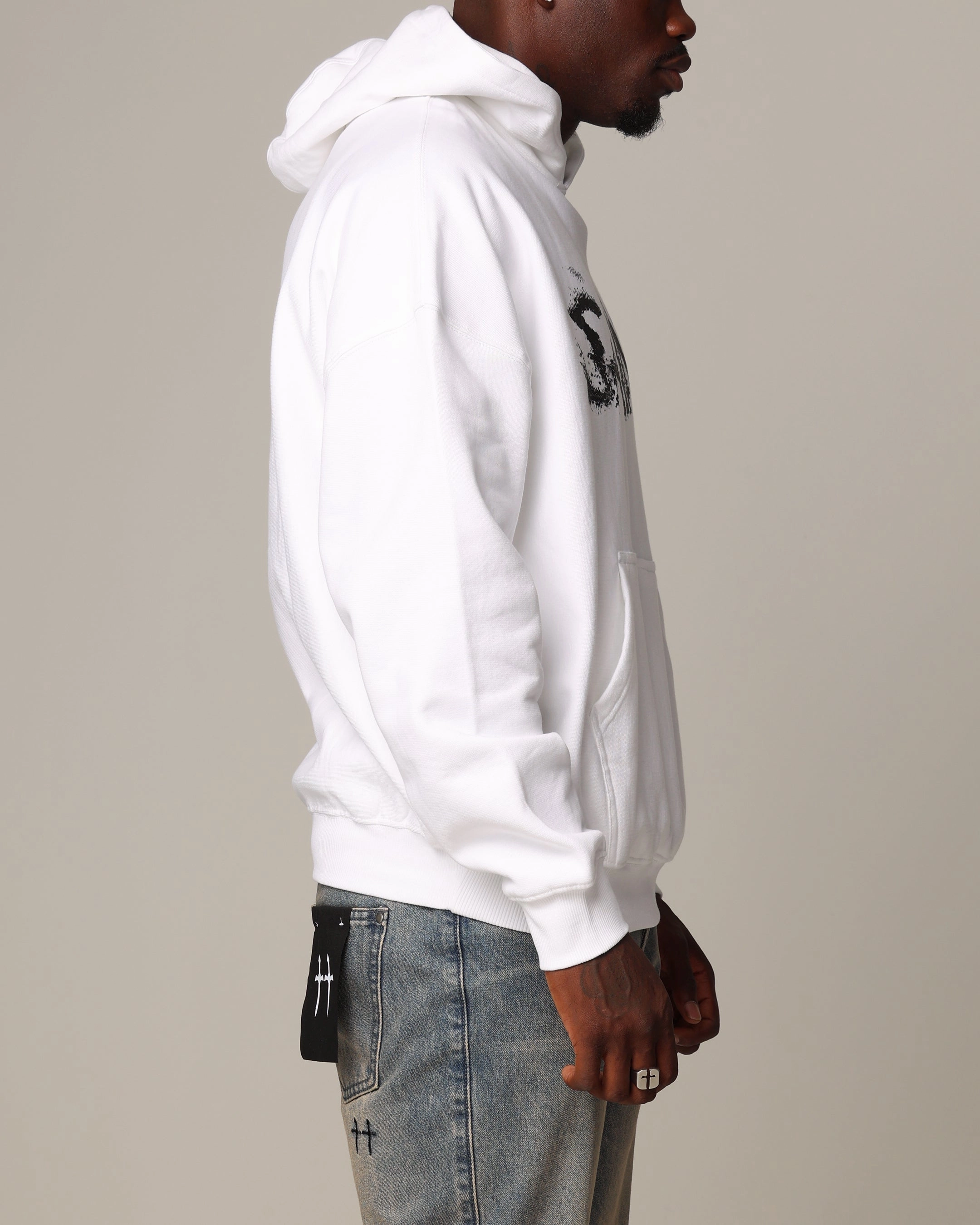 Draw Saint Morta System Overload Hoodie White