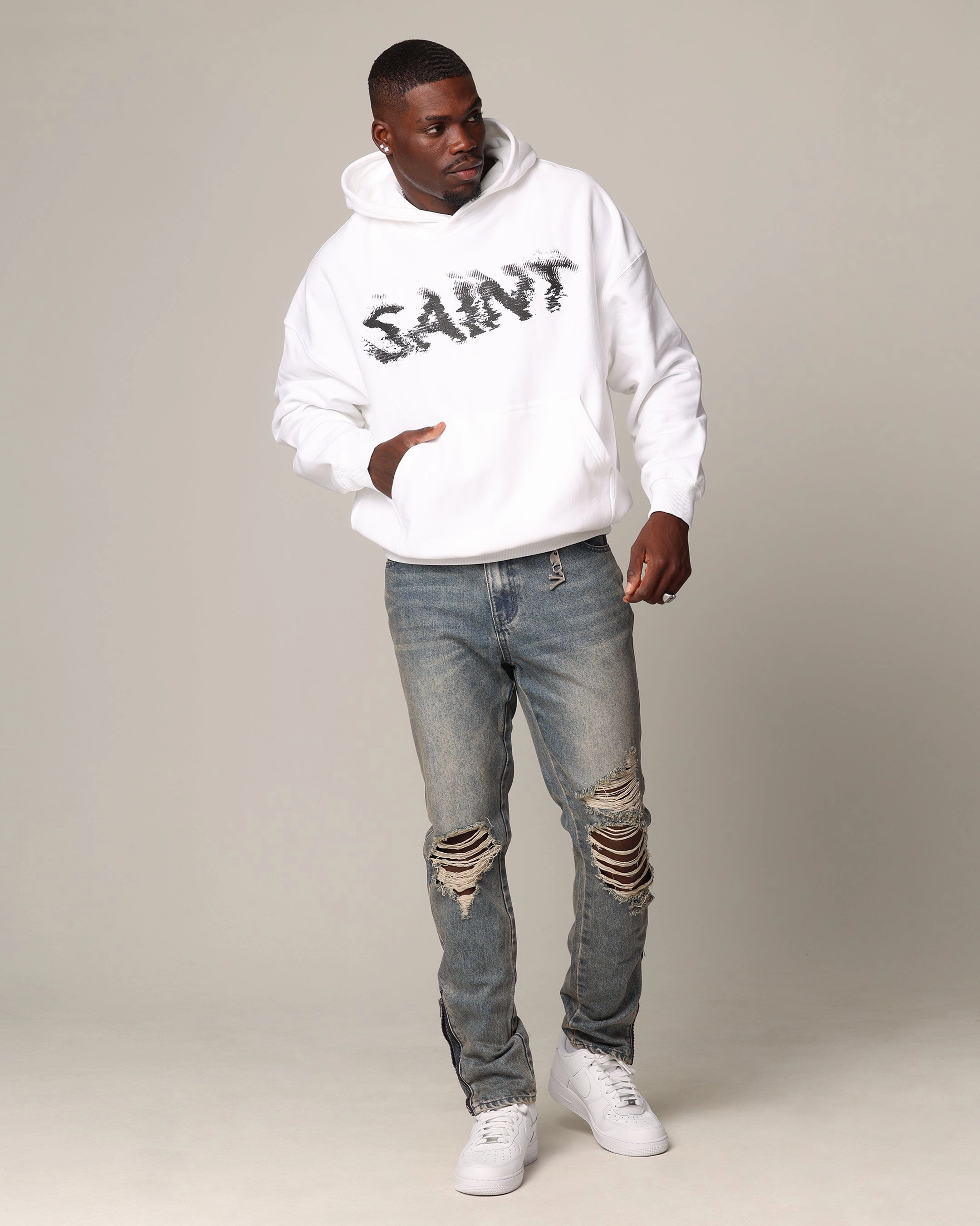 Warm Outer Layer Saint Morta System Overload Hoodie White