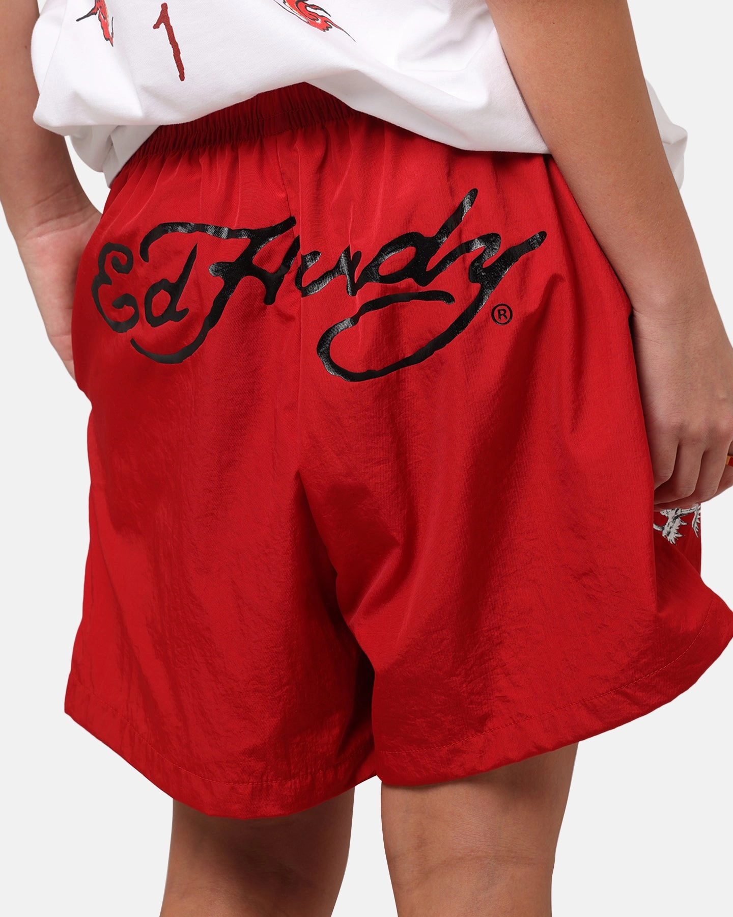 Ed Hardy Tribal Dragon Shorts Red prom night