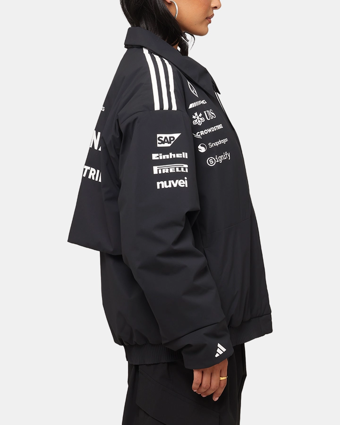 Romance adidas x Mercedes-AMG PETRONAS Formula One F1 2025 Team Jacket Black/White