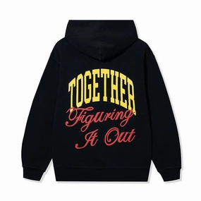 Adjustable Hem Tension Kids Of Immigrants Figuring It Out Hoodie 'Vintage Black'