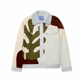 Kidsuper Suede Floral Patchwork Jacket 'Multi' Heat Reflective Lining