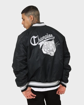 Champion LFS Letterman Jacket Black Negotiate Stylish