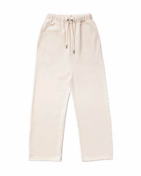 Kingsrowe Laze Pants 'Cream' smooth zipper