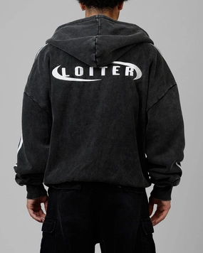 Loiter Night Vision Hoodie Washed Black warm material