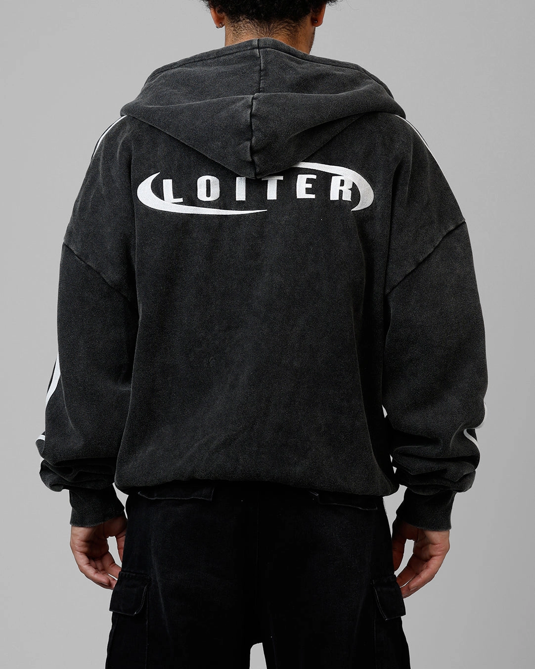 Loiter Night Vision Hoodie Washed Black warm material