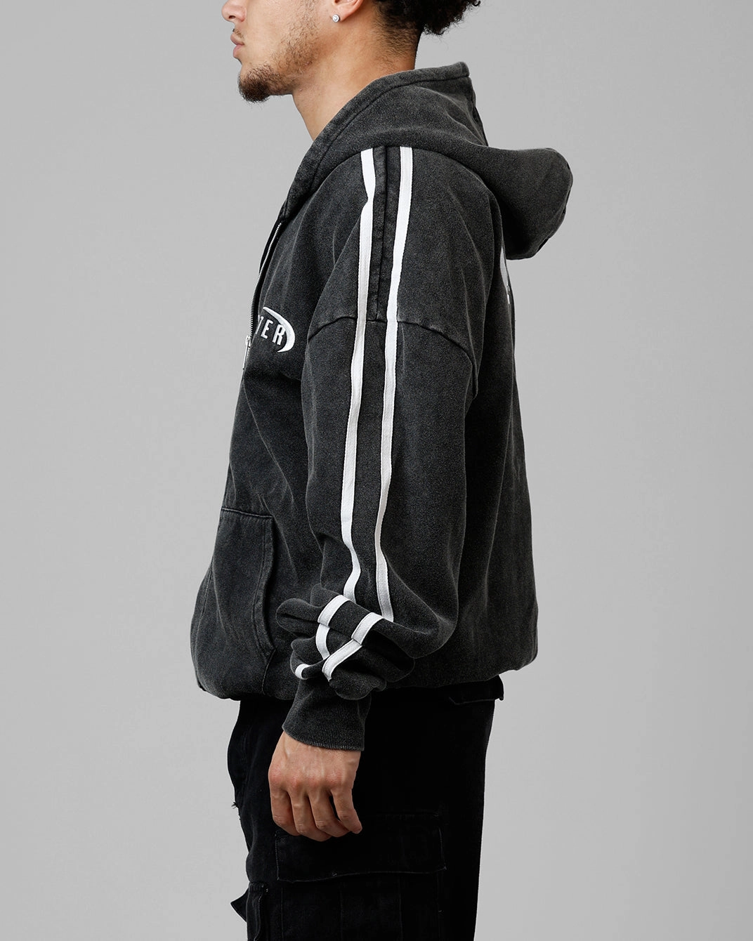 bar Pilates Loiter Night Vision Hoodie Washed Black