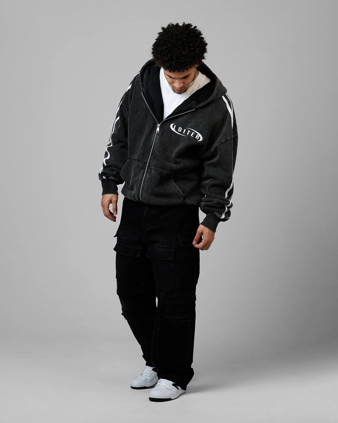 Allure fishermen Loiter Night Vision Hoodie Washed Black