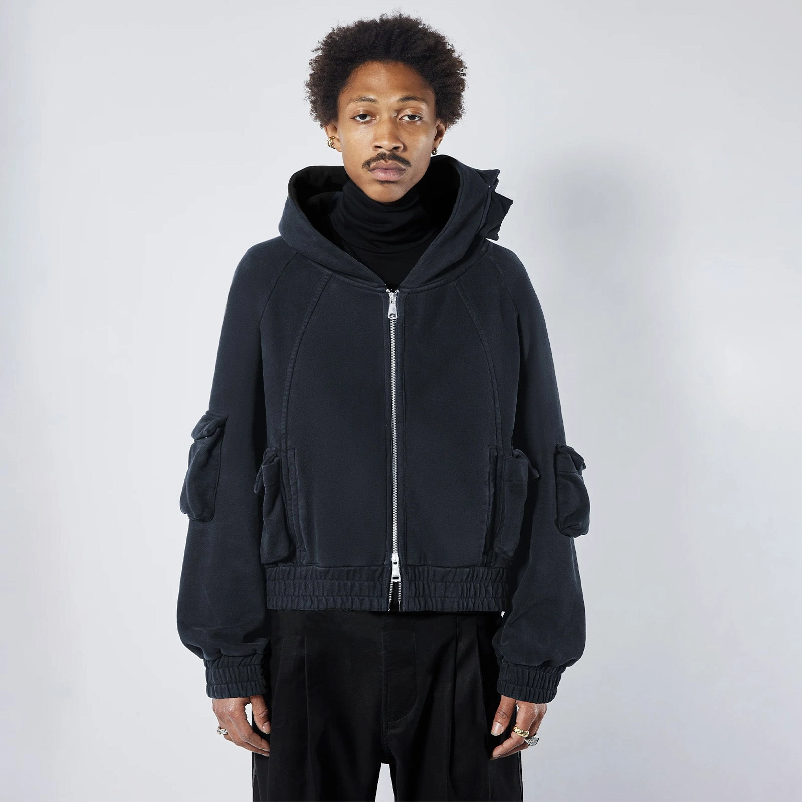 Kody Phillips Zip Up Cargo Hoodie 'Navy' Move Freely